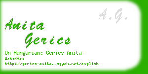 anita gerics business card